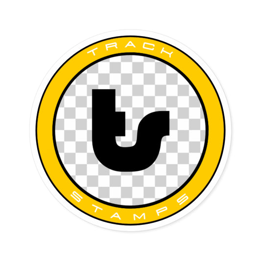 Track Stamps Round Sticker | Stylish Automotive Decal