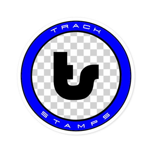 Track Stamps Round Sticker | Stylish Automotive Decal