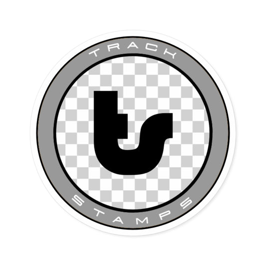 Track Stamps Round Sticker | Stylish Automotive Decal