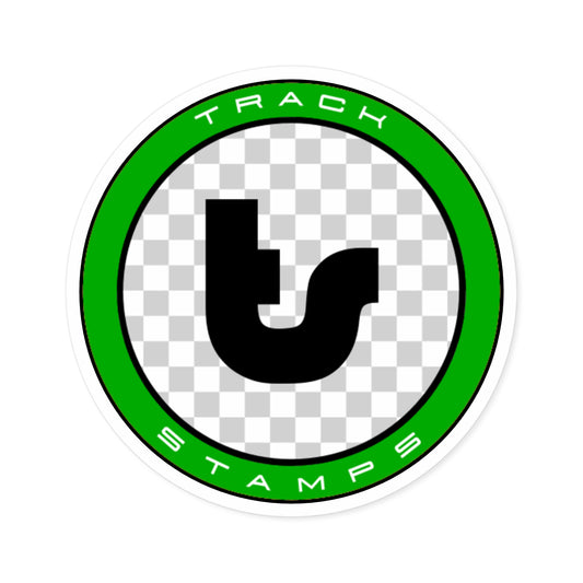 Track Stamps Round Sticker | Stylish Automotive Decal