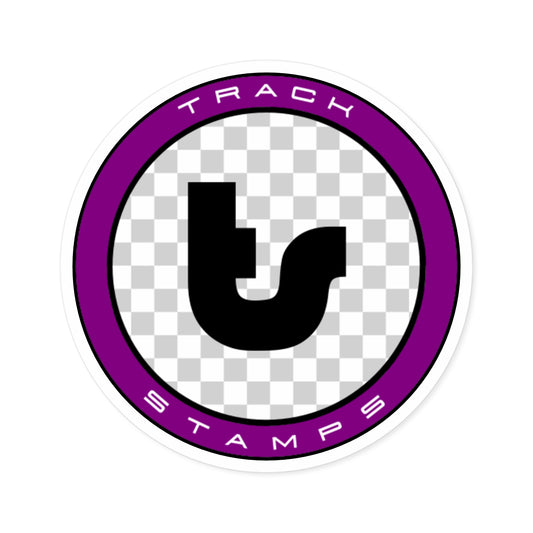 Track Stamps Round Sticker | Stylish Automotive Decal