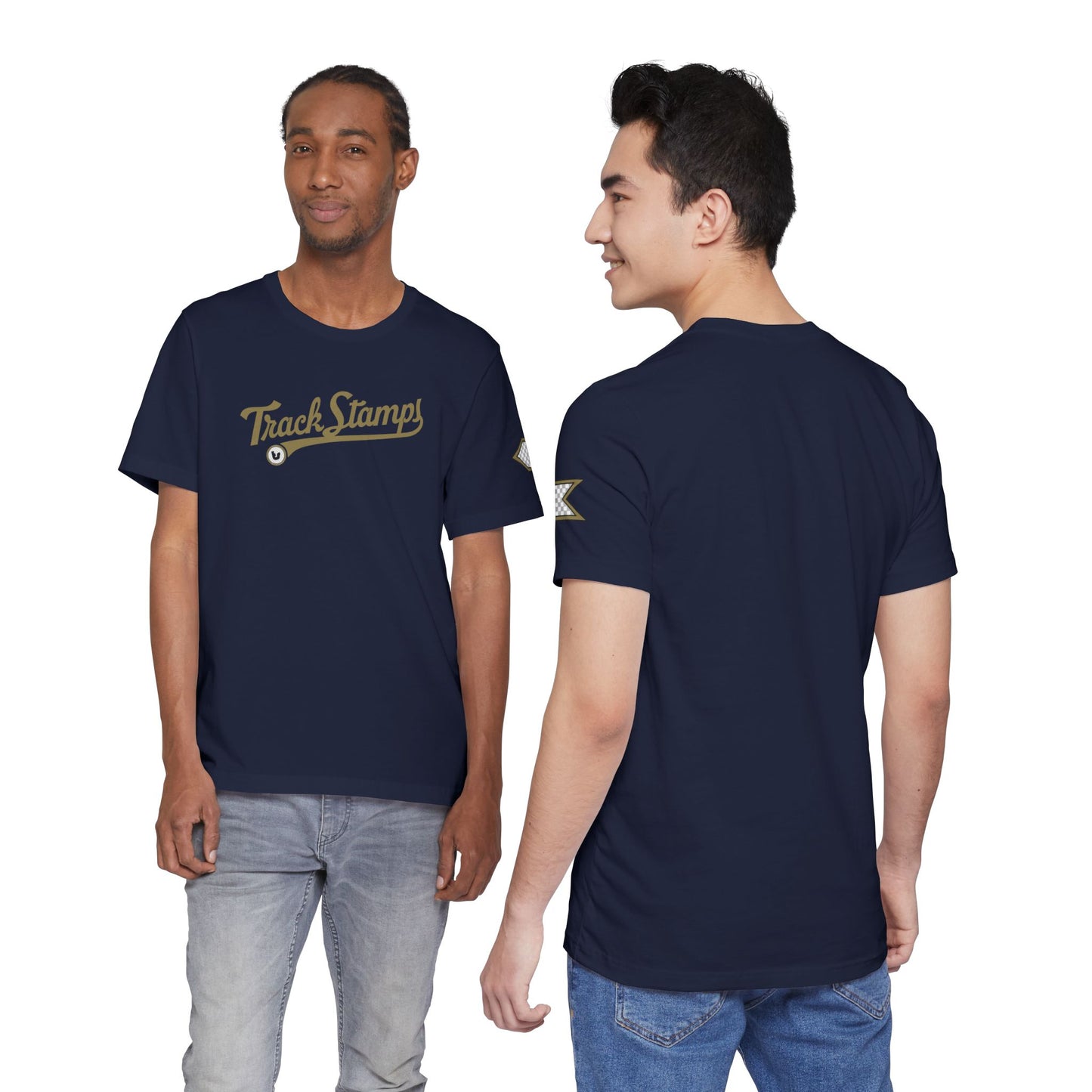 Track Stamps Retro Script Logo T-Shirt