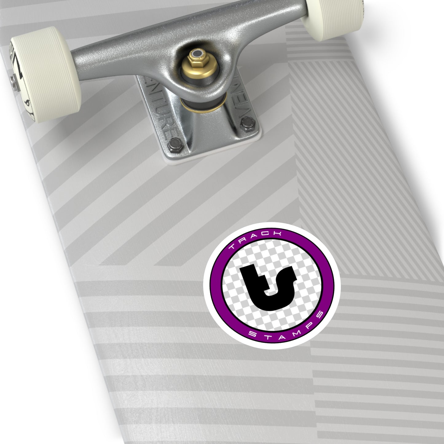 Track Stamps Round Sticker | Stylish Automotive Decal
