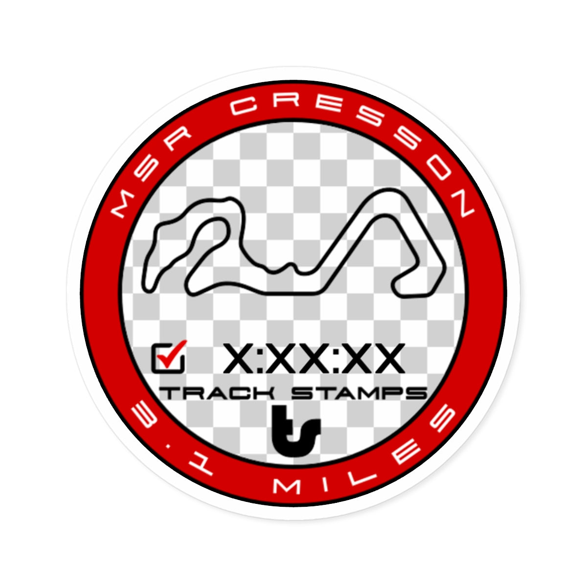 Motor Sport Ranch Cresson (MSR Cresson), Personalized Time 3.1M Decal