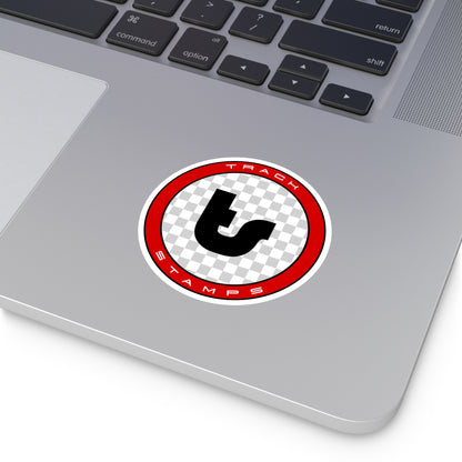 Track Stamps Round Sticker | Stylish Automotive Decal