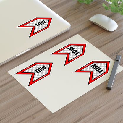 Tow Hook Sticker Sheet - 4 qty, 3.5 inch Stickers (Red)