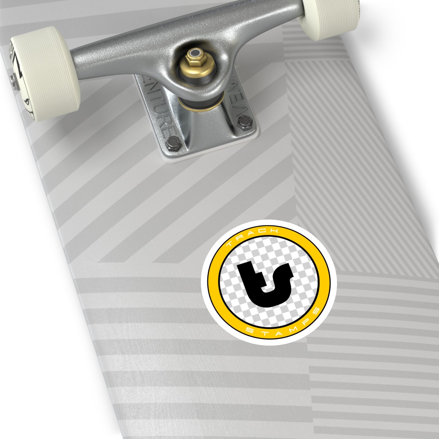 Track Stamps Round Sticker | Stylish Automotive Decal