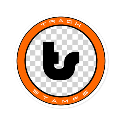 Track Stamps Round Sticker | Stylish Automotive Decal