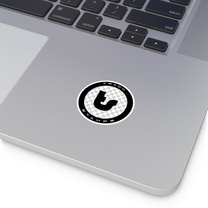 Track Stamps Round Sticker | Stylish Automotive Decal