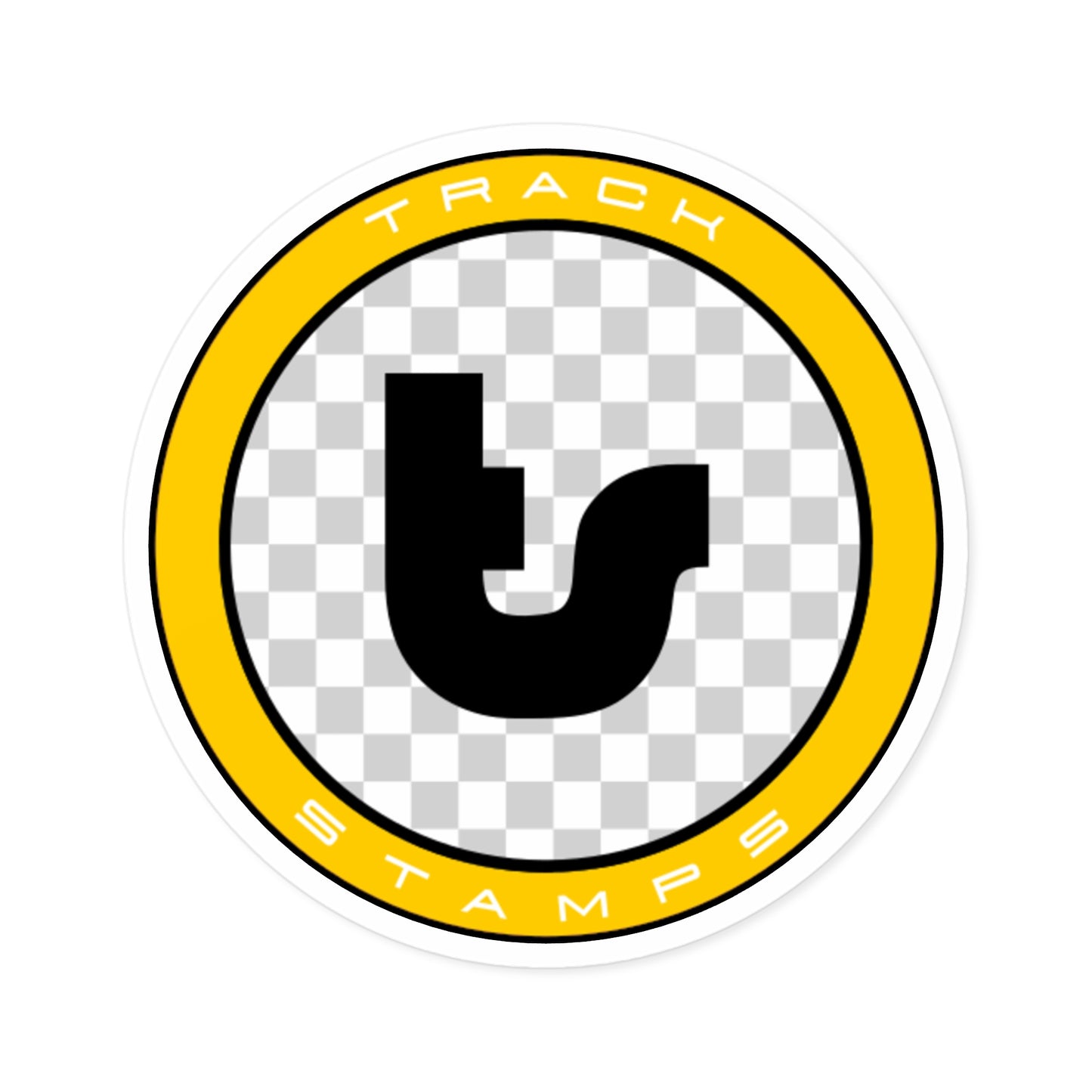 Track Stamps Round Sticker | Stylish Automotive Decal