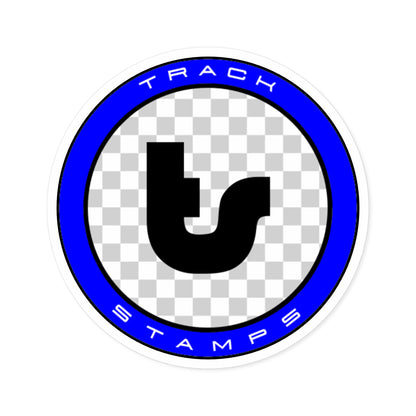 Track Stamps Round Sticker | Stylish Automotive Decal