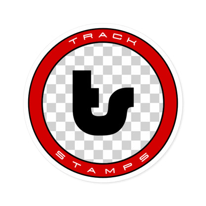 Track Stamps Round Sticker | Stylish Automotive Decal
