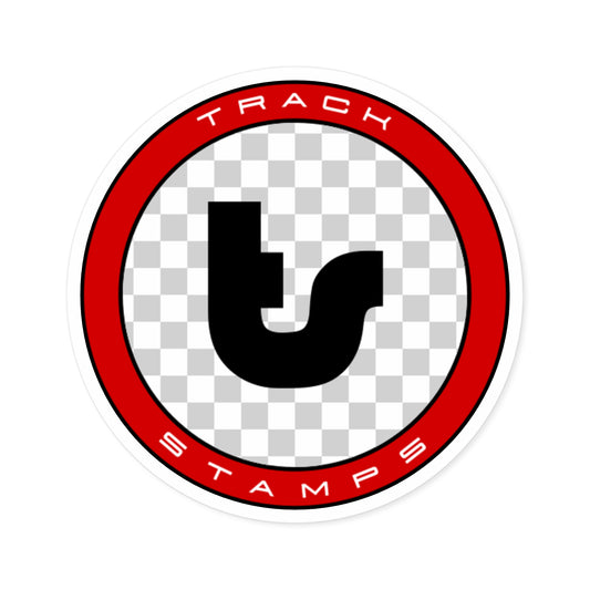 Track Stamps Round Sticker | Stylish Automotive Decal