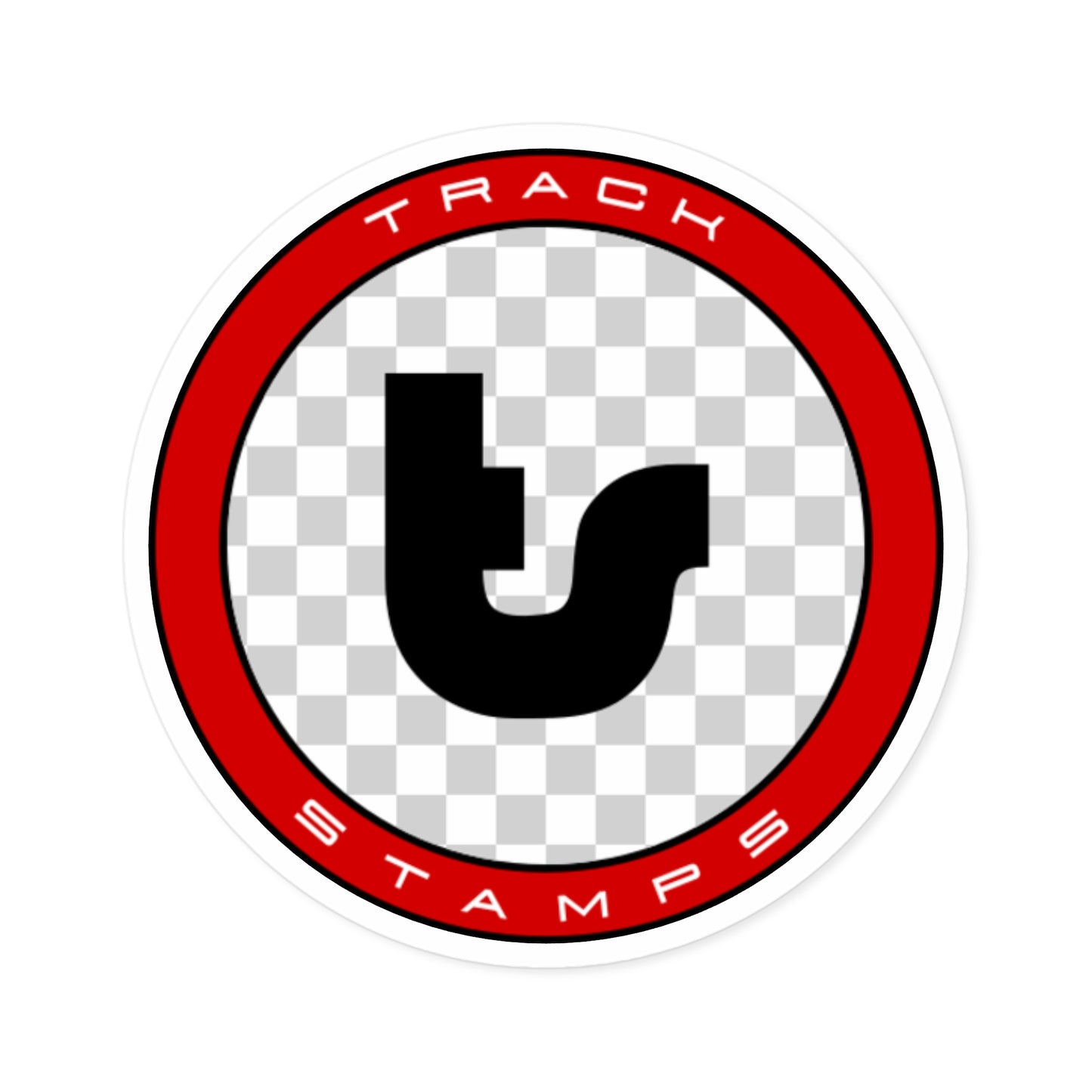 Track Stamps Round Sticker | Stylish Automotive Decal