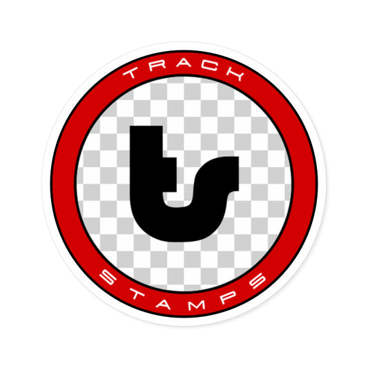 Track Stamps Round Sticker | Stylish Automotive Decal
