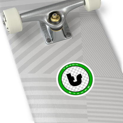 Track Stamps Round Sticker | Stylish Automotive Decal