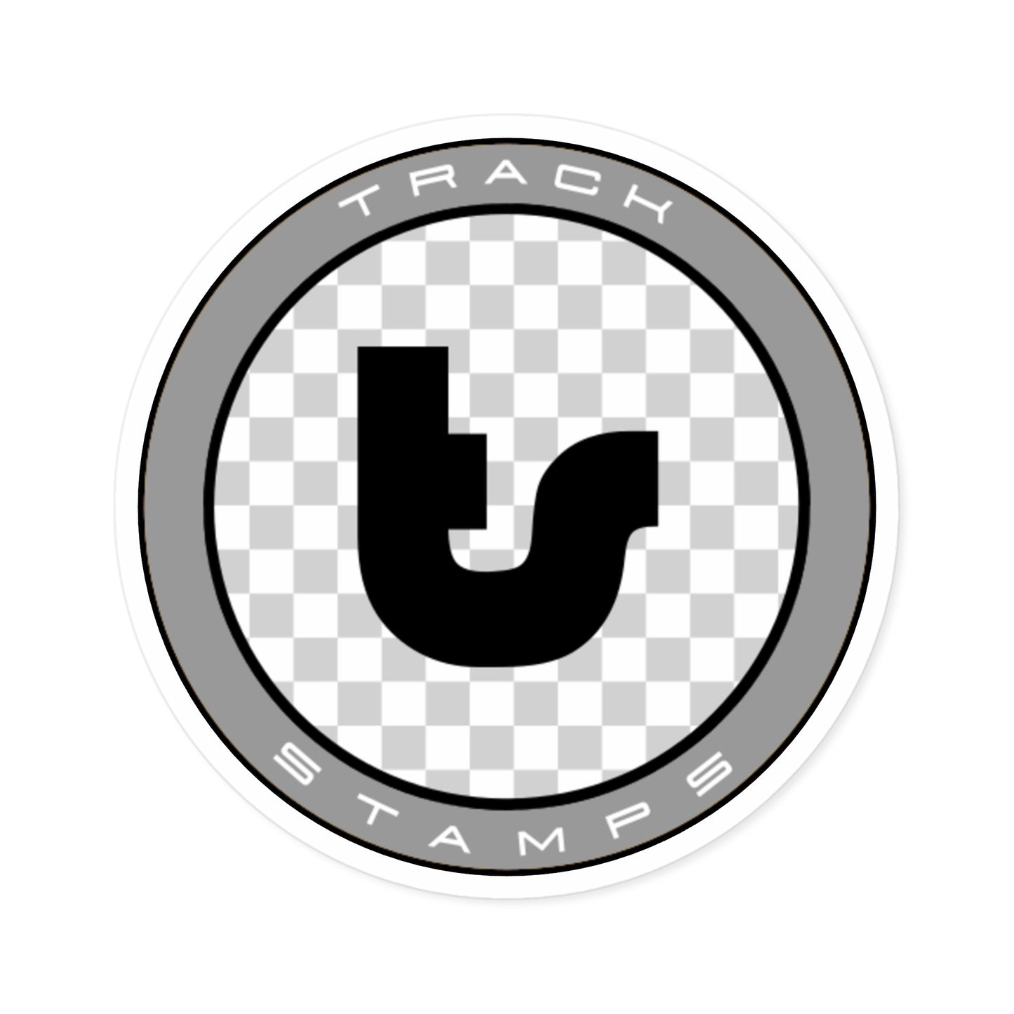 Track Stamps Round Sticker | Stylish Automotive Decal