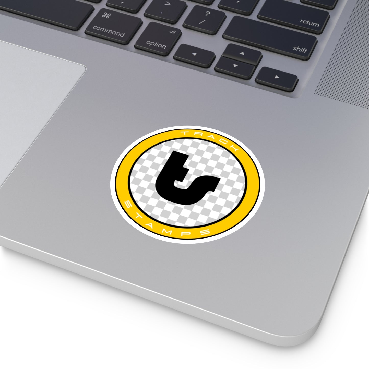Track Stamps Round Sticker | Stylish Automotive Decal