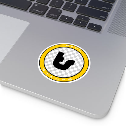 Track Stamps Round Sticker | Stylish Automotive Decal