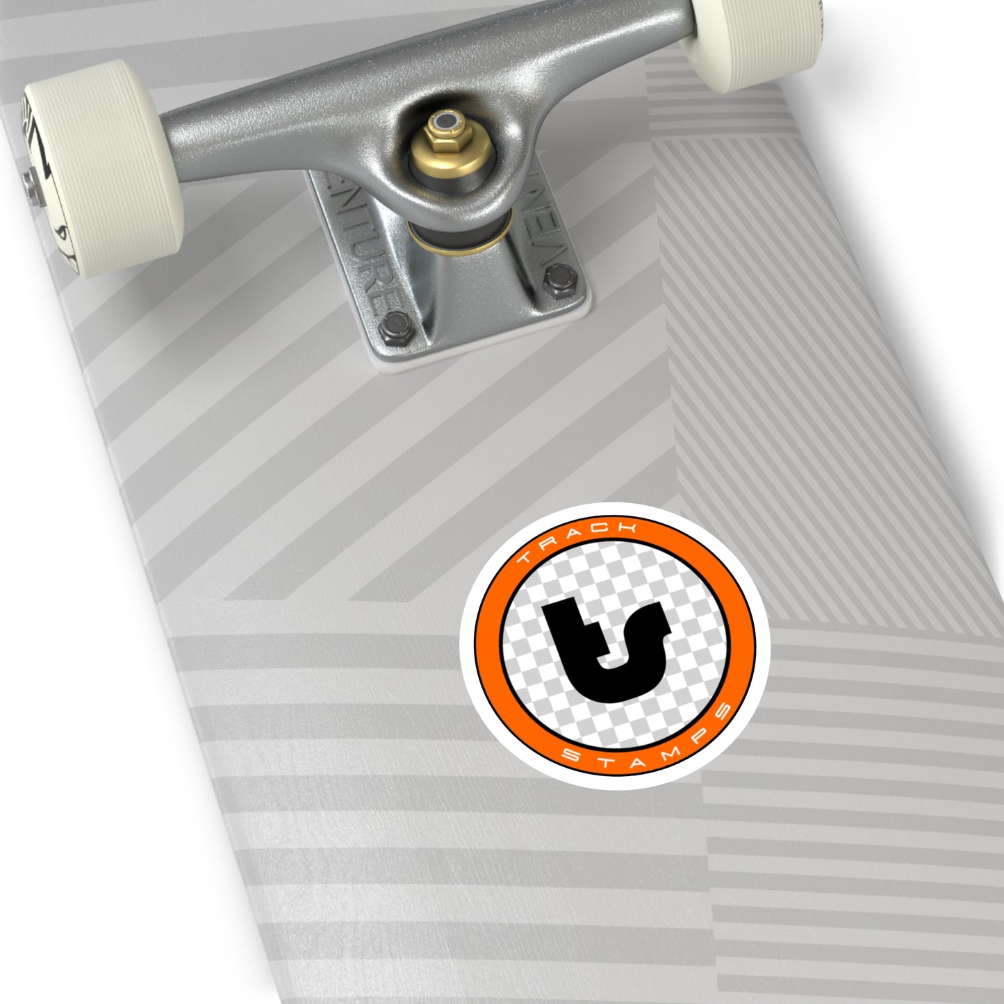 Track Stamps Round Sticker | Stylish Automotive Decal