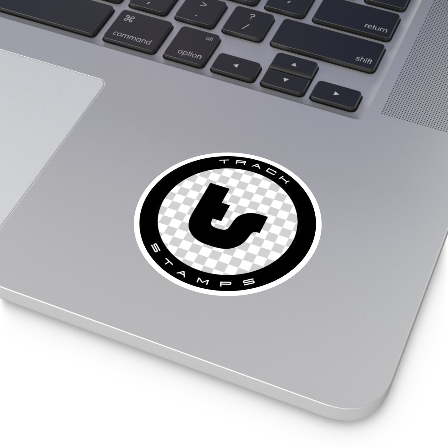 Track Stamps Round Sticker | Stylish Automotive Decal