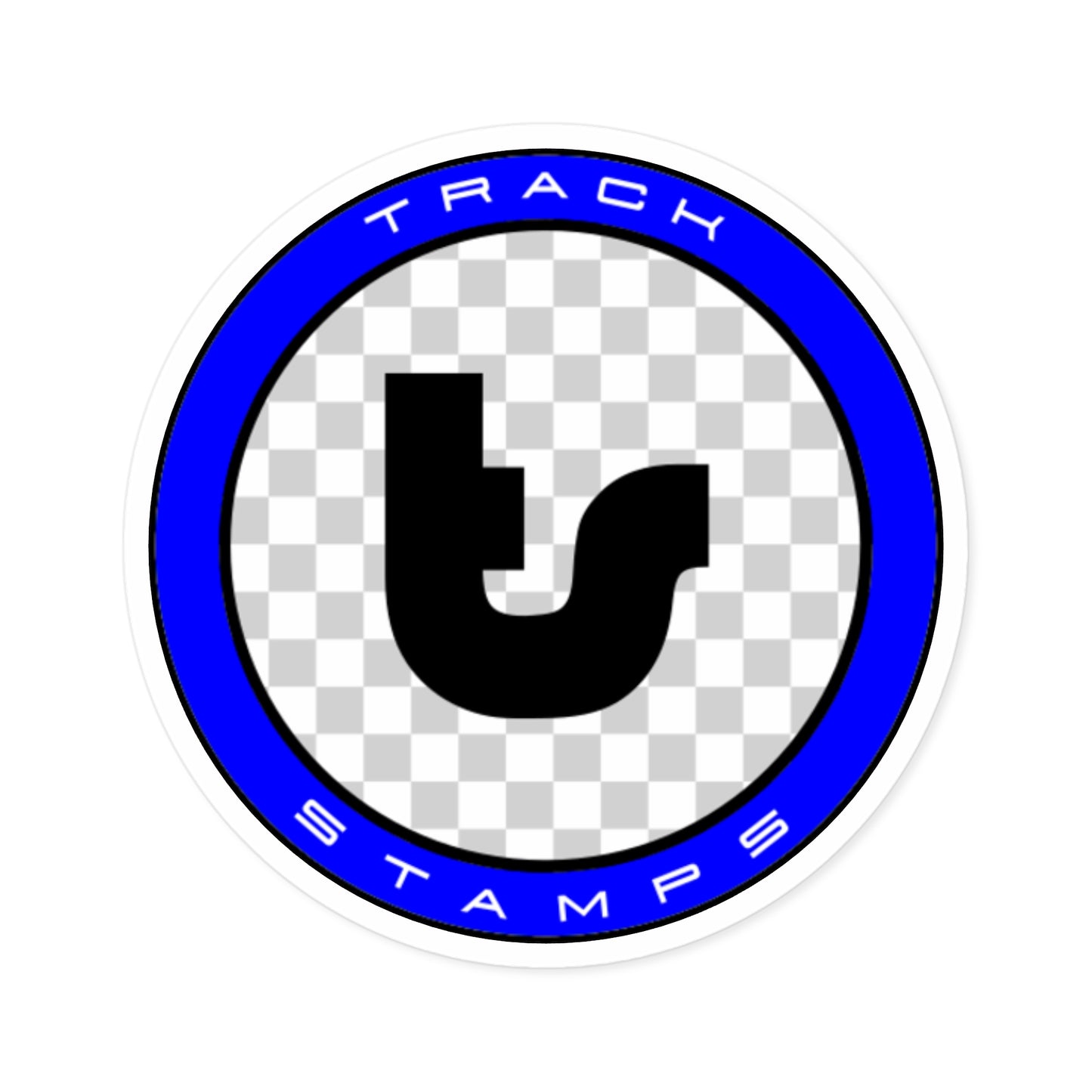 Track Stamps Round Sticker | Stylish Automotive Decal