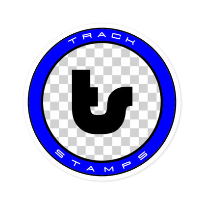 Track Stamps Round Sticker | Stylish Automotive Decal