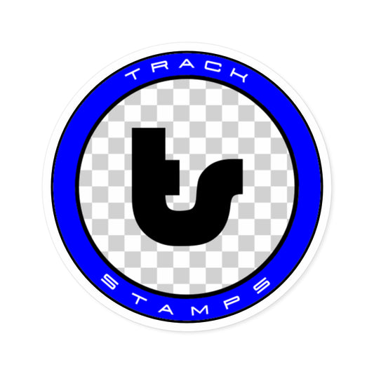 Track Stamps Round Sticker | Stylish Automotive Decal