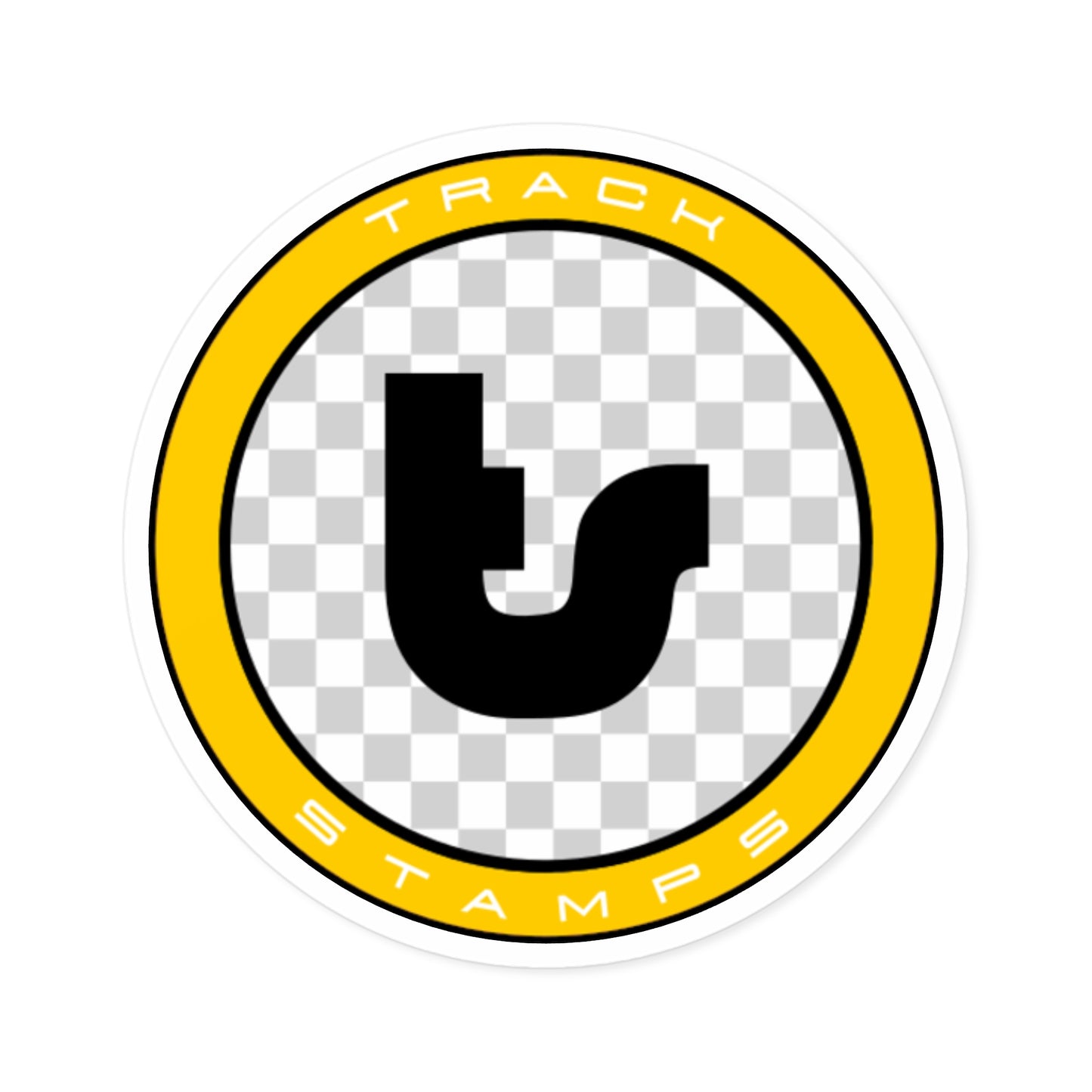 Track Stamps Round Sticker | Stylish Automotive Decal