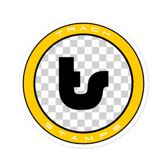 Track Stamps Round Sticker | Stylish Automotive Decal