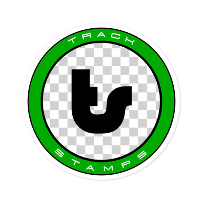 Track Stamps Round Sticker | Stylish Automotive Decal