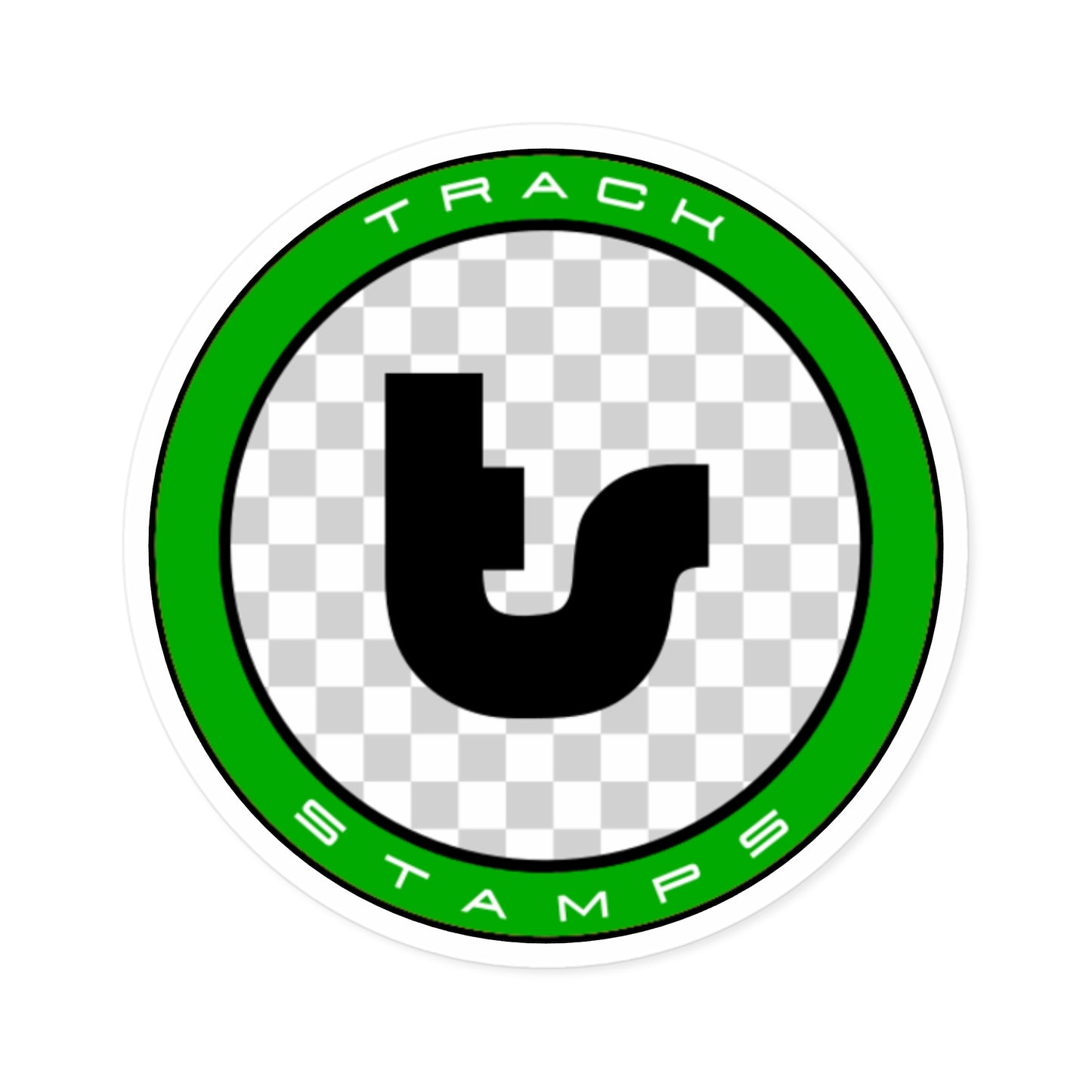 Track Stamps Round Sticker | Stylish Automotive Decal