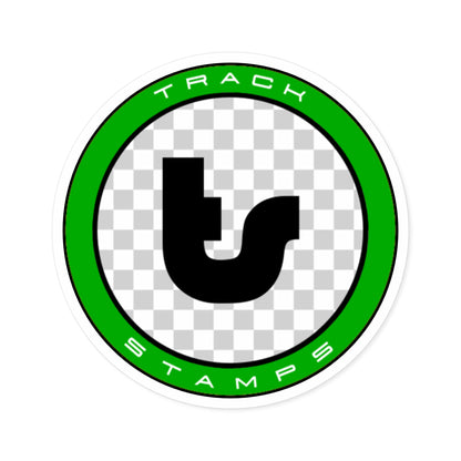 Track Stamps Round Sticker | Stylish Automotive Decal