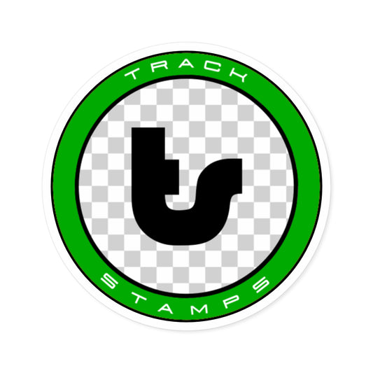 Track Stamps Round Sticker | Stylish Automotive Decal