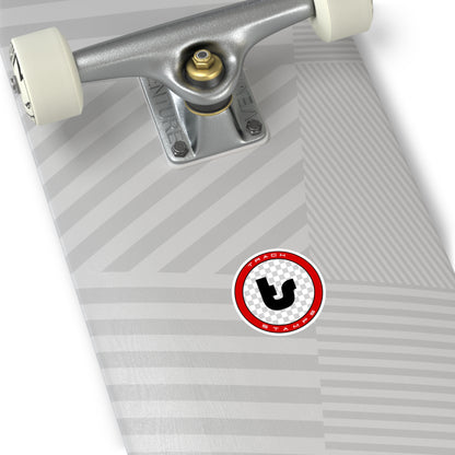 Track Stamps Round Sticker | Stylish Automotive Decal