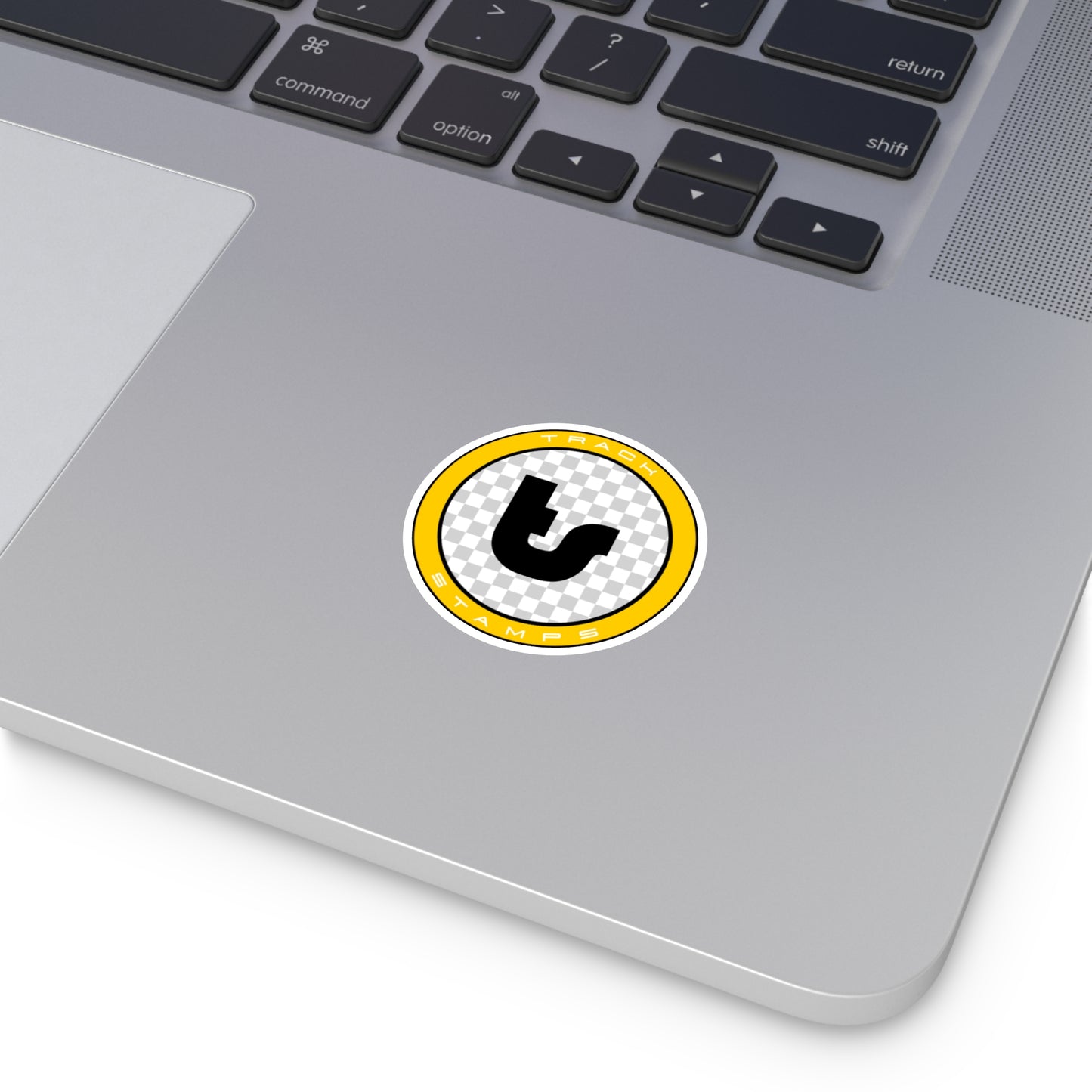 Track Stamps Round Sticker | Stylish Automotive Decal