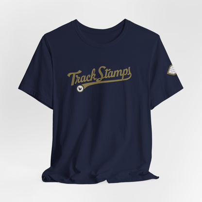 Track Stamps Retro Script Logo T-Shirt