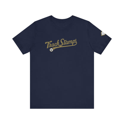 Track Stamps Retro Script Logo T-Shirt