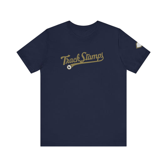 Track Stamps Retro Script Logo T-Shirt