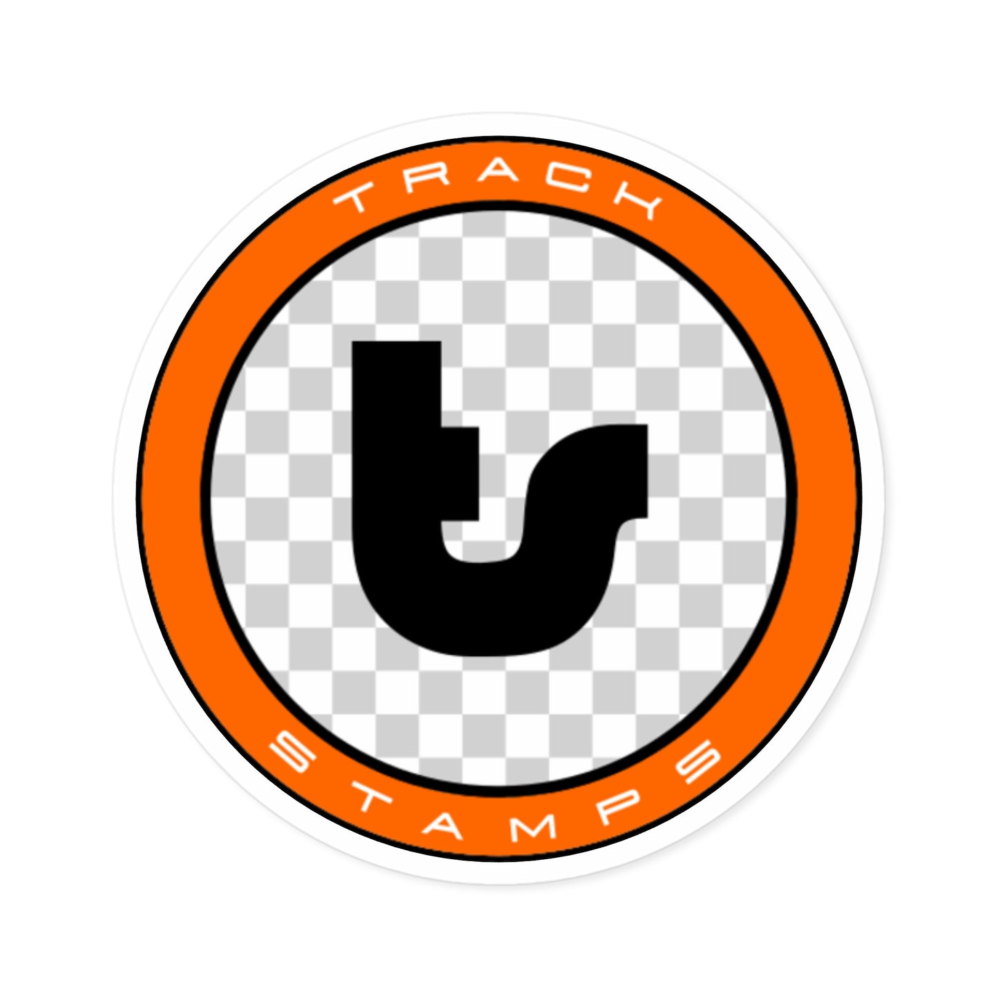 Track Stamps Round Sticker | Stylish Automotive Decal