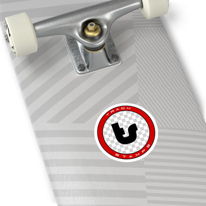 Track Stamps Round Sticker | Stylish Automotive Decal