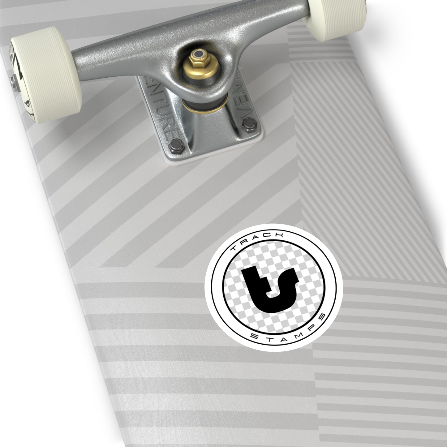 Track Stamps Round Sticker | Stylish Automotive Decal