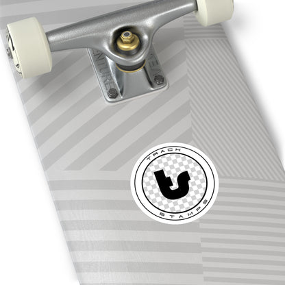 Track Stamps Round Sticker | Stylish Automotive Decal