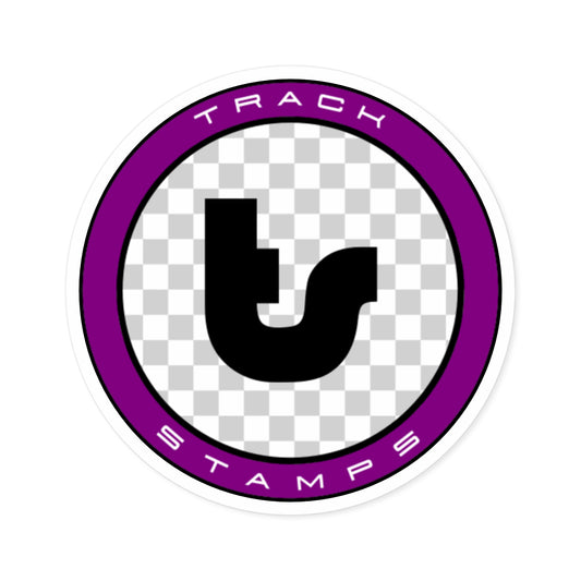Track Stamps Round Sticker | Stylish Automotive Decal