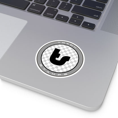 Track Stamps Round Sticker | Stylish Automotive Decal
