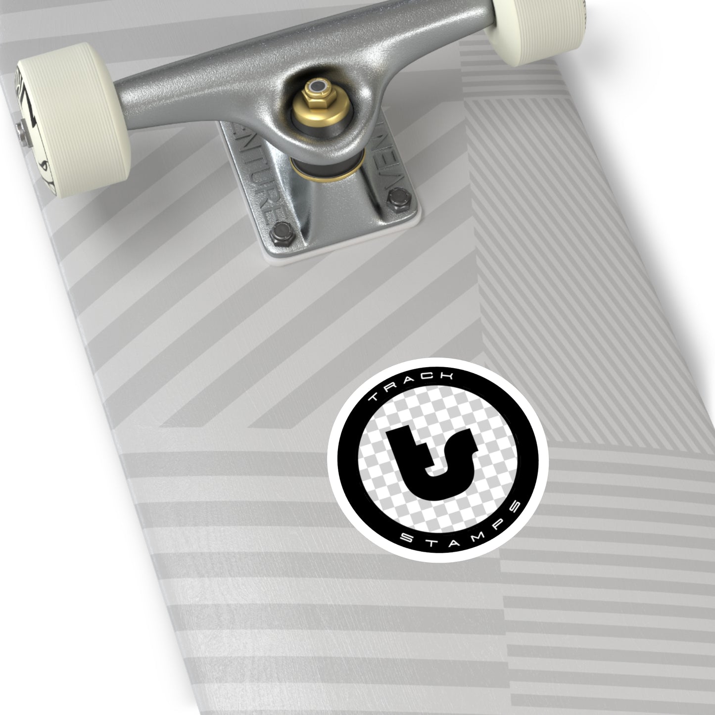 Track Stamps Round Sticker | Stylish Automotive Decal