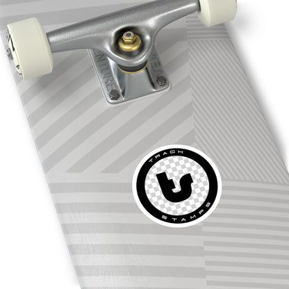 Track Stamps Round Sticker | Stylish Automotive Decal