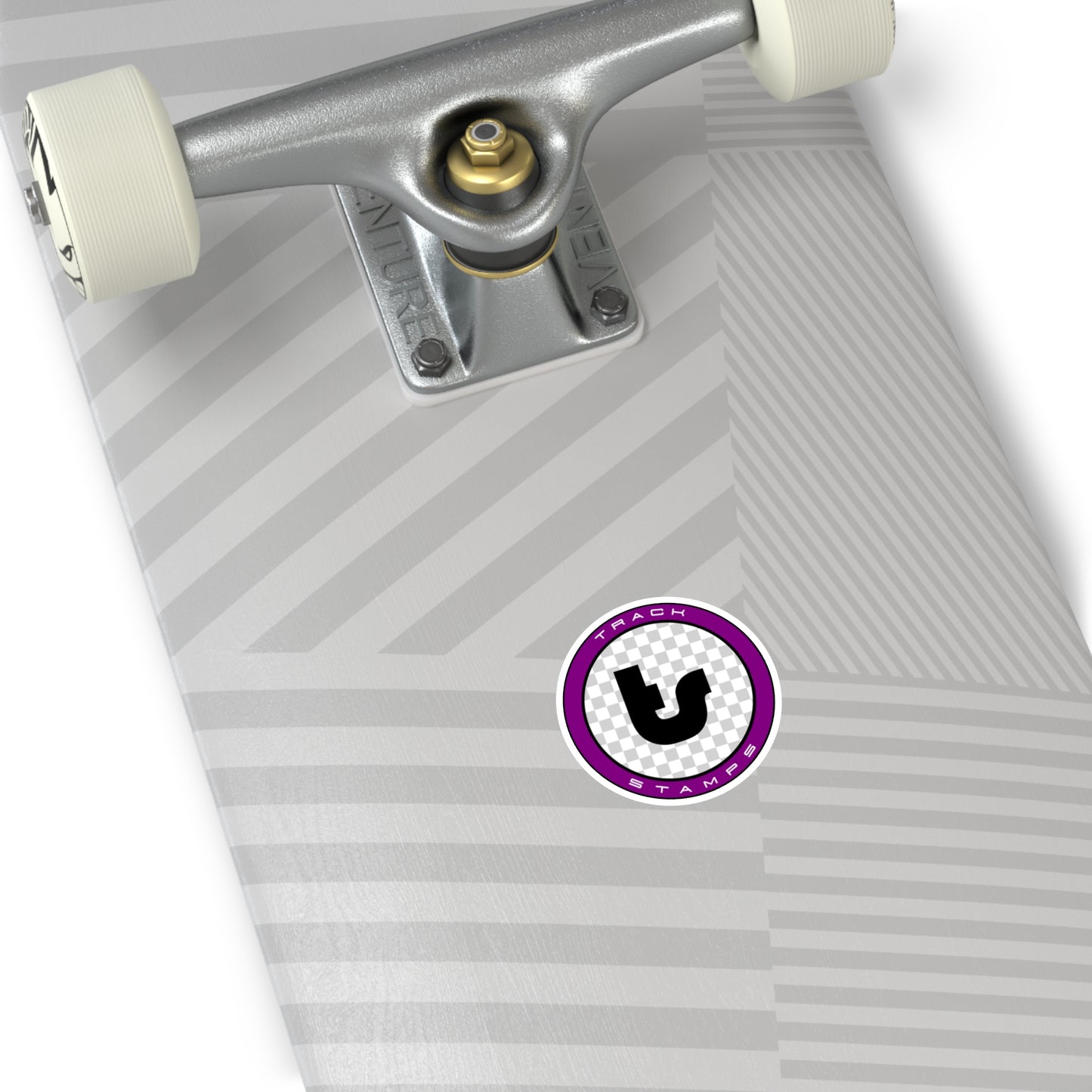 Track Stamps Round Sticker | Stylish Automotive Decal