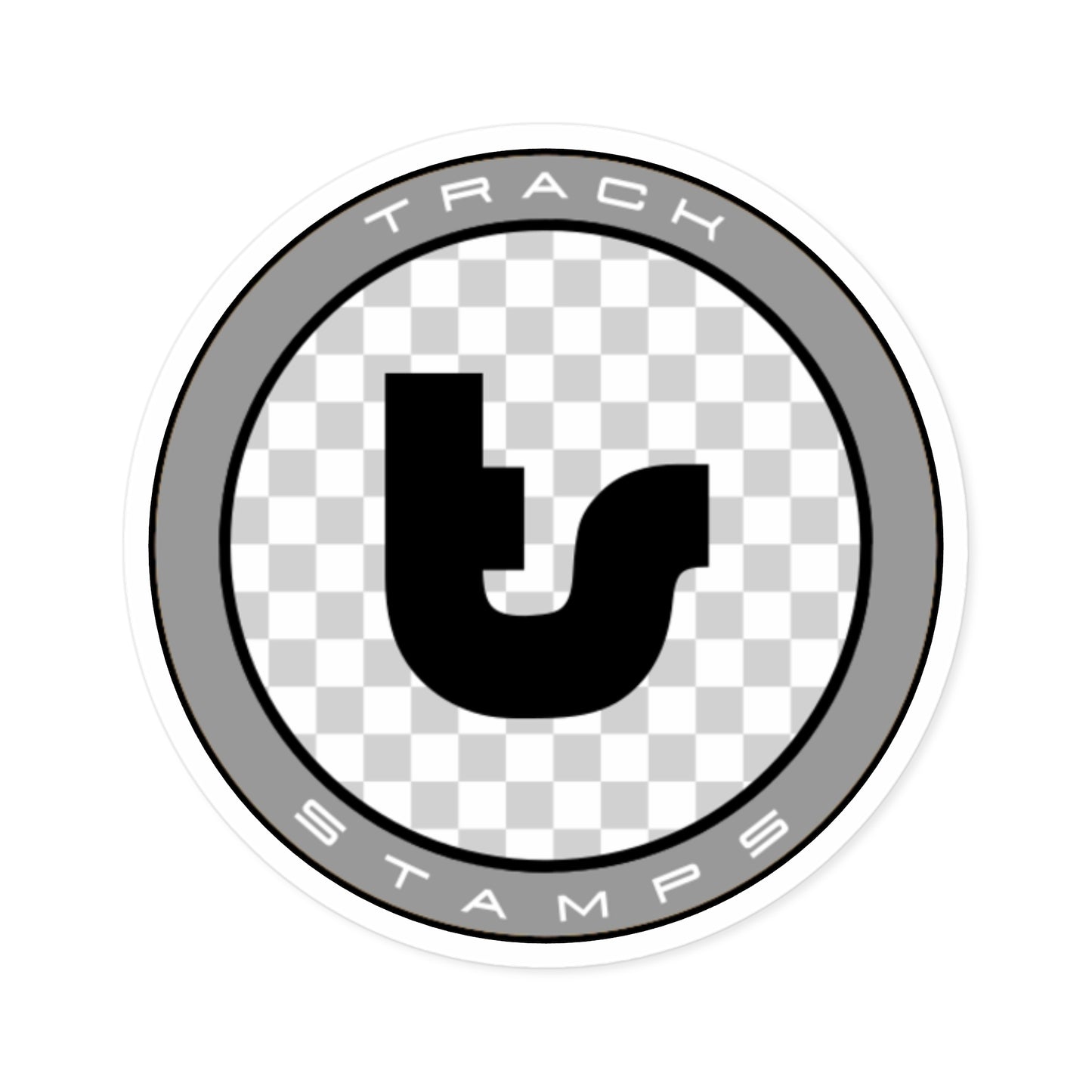 Track Stamps Round Sticker | Stylish Automotive Decal
