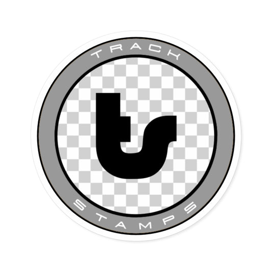 Track Stamps Round Sticker | Stylish Automotive Decal